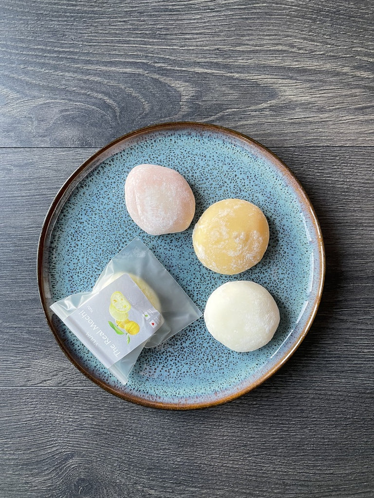 Japanese mochi on a plate