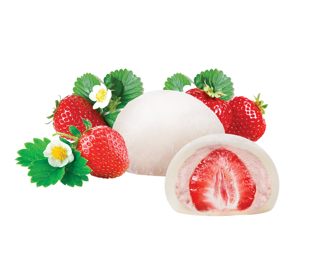 Whole Strawberry Fruit Japanese Mochi Cream Ice