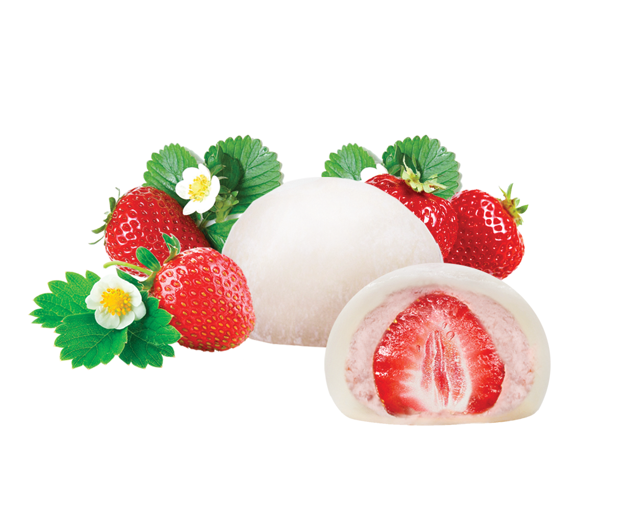 Whole Strawberry Fruit Japanese Mochi Cream Ice